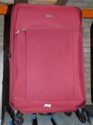 Antler Red Soft Shell 360 Wheel Luggage Suitcase (Viewings Or Appraisals Highly Recommended)