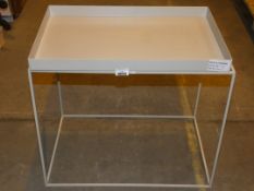 Metal Designer Side Table With Tray RRP £180 (1784313)(Viewings Or Appraisals Highly Recommended)