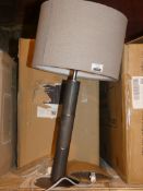 Boxed John Lewis And Partners Bruce Stained Ash Wooden Base Fabric Shade Table Lamp RRP£110.0 (