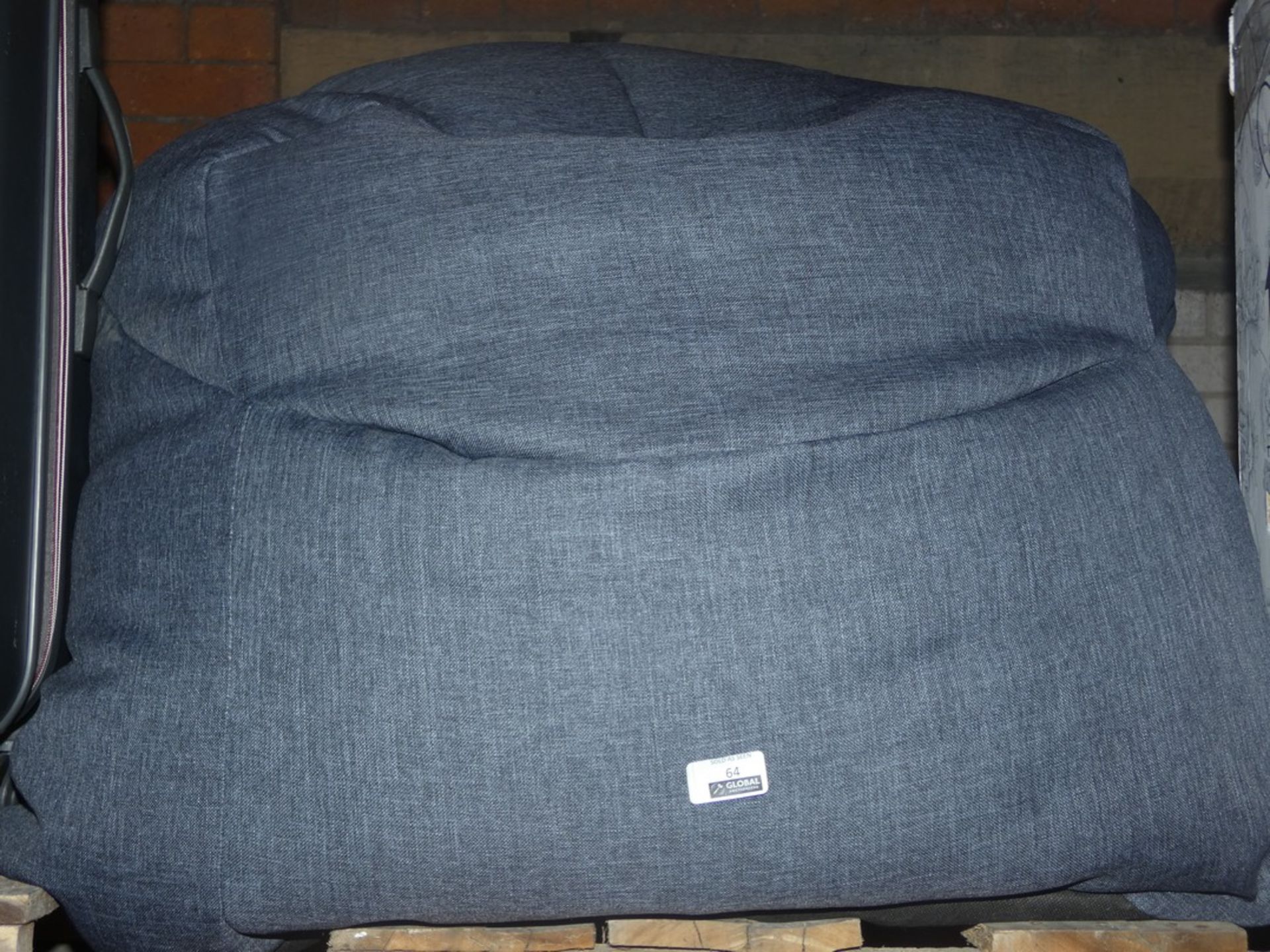 Grey Denim Designer Beanbag Chair RRP £85 (Viewings And Appraisals Highly Recommended)