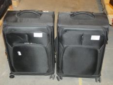 John Lewis and Partners Soft Shell Black Spinner Suitcases RRP £135 Each (ret00119162)(