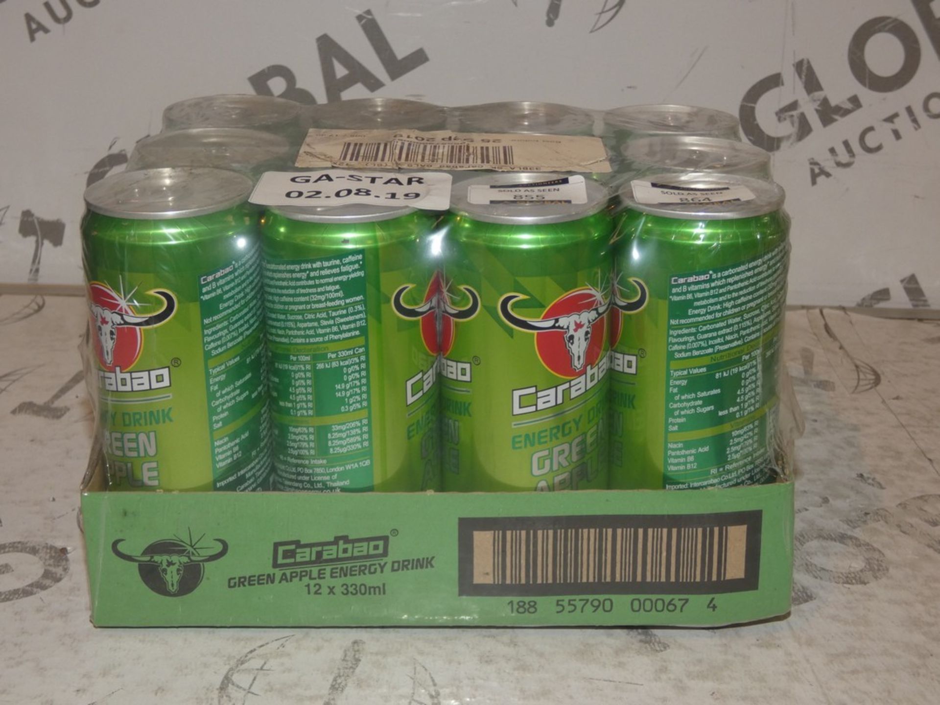 Carabao Green Apple Energy Drinks RRP£1.0 Per Can (Viewings Or Appraisals Highly Recommended)
