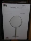 Boxed John Lewis And Partners Stainless Steel Magnification Pedestal Mirrors RRP £30 Each (