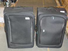 John Lewis and Partners Soft Shell 360 Wheel Trolley Luggage Suitcases RRP £90 Each (ret00235714)(