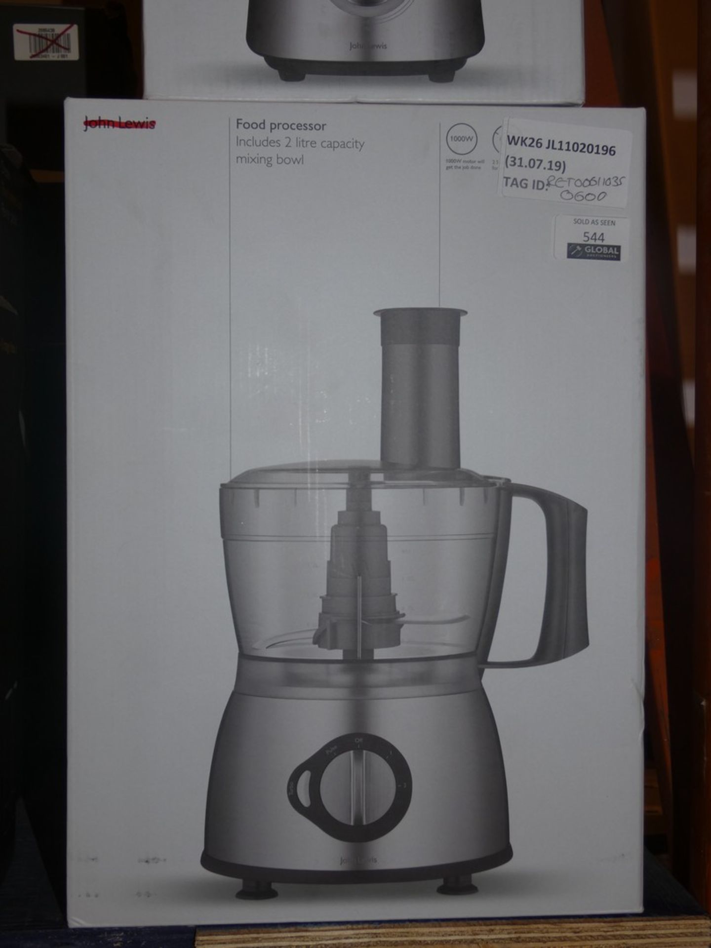 Assorted Boxed John Lewis and Partners Items To Include a Food Processor With a 2L Mixing Bowl and a