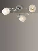 John Lewis And Partners Maya 3 Light Chrome Finish Frosted Glass Cielling Light Pendant RRP£40.00 (