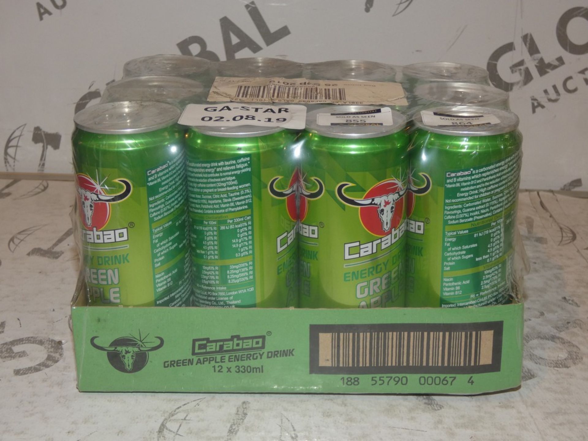 Carabao Green Apple Energy Drinks RRP£1.0 Per Can (Viewings Or Appraisals Highly Recommended)