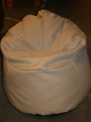 Beige Fabric Bean Bag Chair RRP £85 (Viewings And Appraisals Highly Recommended)