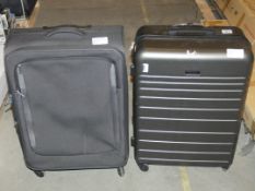John Lewis And Partners Soft and Hard Shell 360 Wheel Trolley Luggage Suitcases RRP £85 Each (