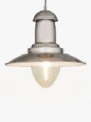 Boxed John Lewis And Partners Barrington Brushed Chrome Finish Cielling Light Fitting RRP£75.00 (