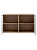 Boxed John Lewis And Partners Mix It Mink Oak Mid Storage Units In Oak RRP £45 Each (1871941) (