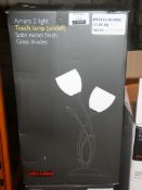 John Lewis and Partners Assorted Lighting Items To Include an Amara 2 Light Satin Nickle Lamp RRP £