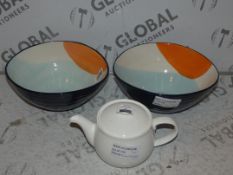 Assorted Items To Include John Lewis And Partners White Bon Capola Tea Pot, 2x John Lewis And