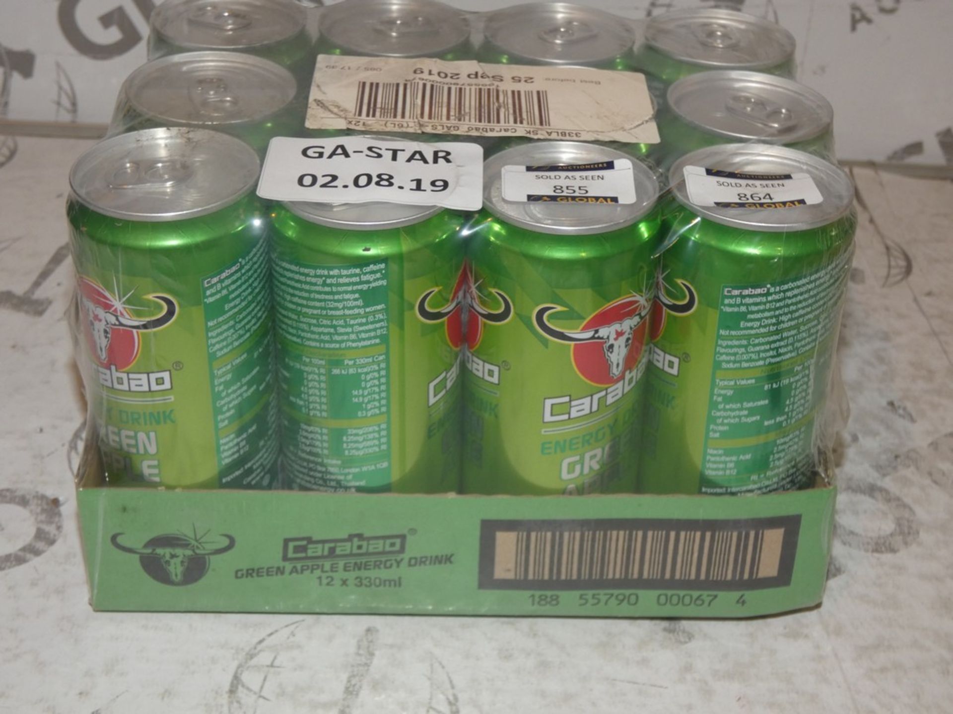 Carabao Green Apple Energy Drinks RRP£1.0 Per Can (Viewings Or Appraisals Highly Recommended)