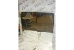 Boxed John Lewis and Partners Double Door Mirrored Bathroom Cabinet RRP £175 (1791580)(Viewing Or