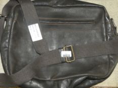John Lewis and Partners Brown Leather Messenger Bag RRP £95 (2031092)(Viewings Or Appraisals