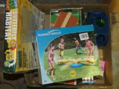Lot to Contain 7 Assorted Children's Toy Items To Include Hamster Wheels Backyard Safari