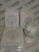 Lot to Contain 4 Assorted Boxed and Unboxed John Lewis and Partners 9inch Desk Fans RRP £15 Each (
