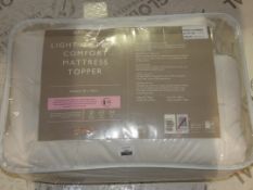 John Lewis and Partners Light Cotton Comfort Mattress Topper Size Single RRP £75 (1876834)(Viewing