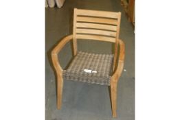 Solid Wooden And Wicker Tea Pad Designer Dining Chair RRP£160.0 (MP314656) (Viewings Or Appraisals