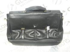 John Lewis and Partners Leather Messenger Bag RRP £55 (ret00340130)(Viewings Or Appraisals Highly