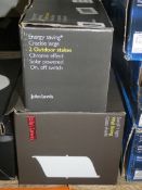 Lot to Contain 2 Boxed John Lewis and Partners Lighting Items to Include a Set of 2 Solar Crackle
