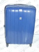 John Lewis Large Miami 4 Wheeled Hard Shell Spinner Suitcase In Blue RRP £100 (RET00147554) (Viewing