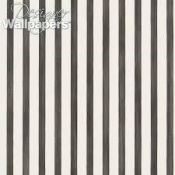 Brand New Sealed Roll Of Christian Lacroix Beach Club Black And Platinum Stripe Designer Wallpaper
