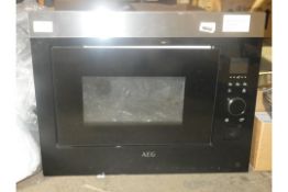 AEG MBF26585M Fully Integrated Stainless Steel and Black Glass Microwave Oven (In Need Of