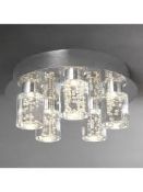 Boxed John Lewis and Partners Giovanni LED Chrome Finish Acrylic Shade Ceiling Light Fitting RRP £