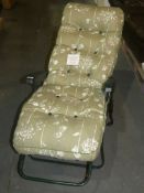 Green Multiposition Folding Garden Lounger Chair (Viewings Or Appraisals Highly Recommended)