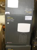 Lot to Contain 2 Boxed John Lewis and Partners Anis Ceramic Base Fabric Shade Table Lamps RRP £40 (