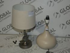 Lot to Contain 2 Assorted Lighting Items To Include a Laura Touch Control Lamp Base And A Isabel