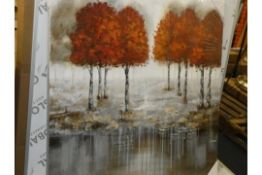 Ash Trees Large Canvas Wall Art Picture By Bespoke RRP £120 (Pallet No. 11301) (Viewings And