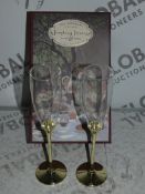 Lot To Contain 2 The Wedding Of The Seasons Pack Of Toasting Flutes RRP £40