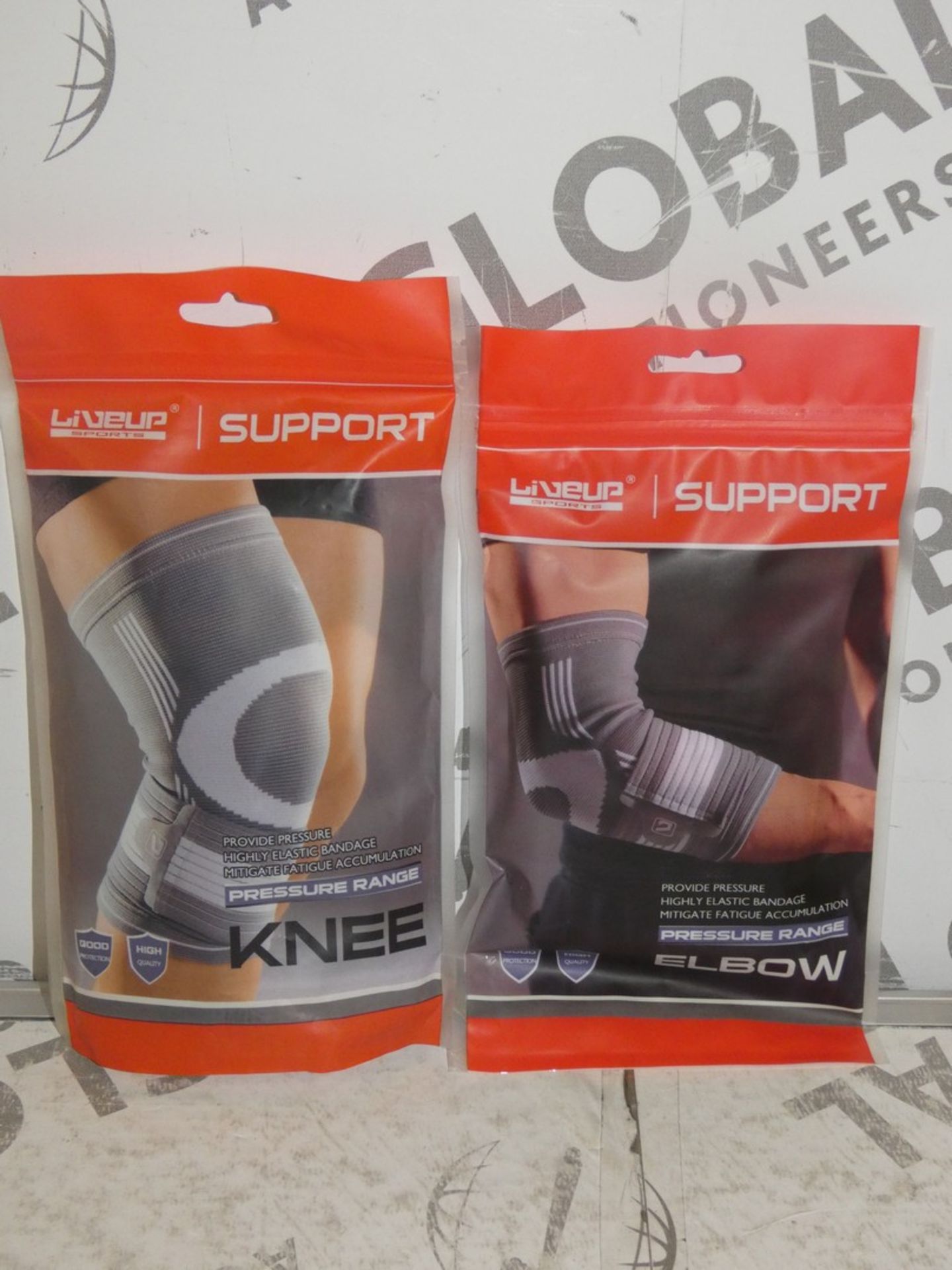 Lot to Contain 5 Assorted Live Up Support Knee Supports