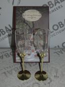 Lot To Contain 2 The Wedding Of The Seasons Pack Of Toasting Flutes RRP £40