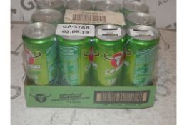 Lot To Contain 4 Crates Each Containing 12 Carabao Energy Drink Green Apple Cans Combined RRP £50 (