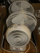 Lot To Contain 4 Assorted Desk Fans And Fan Heaters Combined RRP £60 (ret00195150)(2146722)(