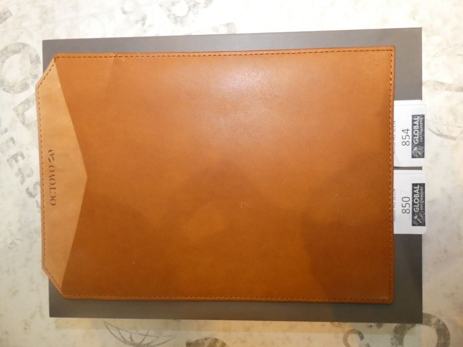 Boxed Brand New Octovo Brown Leather Slide in Wallet RRP £75