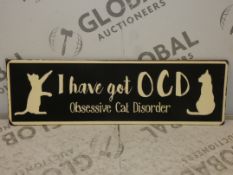 Lot to Contain 20 OCD Obsessive Cat Disorder Signs Combined RRP £100
