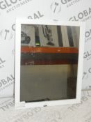 Lot To Contain 2 White Framed Rectangular Wall Hanging Mirrors Combined RRP £30 (RET00153901)(