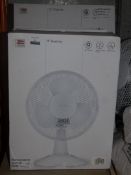 Assorted Items To include 2 9inch Desk Fans and 1 12inch Desk Fan RRP £15-£20 (1971118)(2009462)(