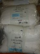 Soft Light Down Pillows RRP £20 Each (1985574)(2140047)(2140493)(2140356)(21400289)(Viewing And