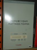 Specialist Synthetic Memory Foam Mattress Topper in Kingsize RRP £265 (203835)(Viewing and