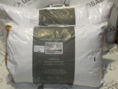 Natural Collection Siberian Goose Feather and Down Pillows RRP £30 (1992897)(2166051)(Viewing and