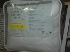 Synthetic Soft Touch Washable Mattress Topper RRP £85 (2025154)(Viewing and Appraisals Highly