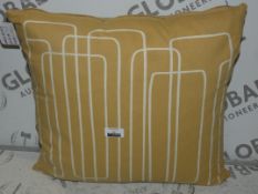 Yellow and White Patterned John Lewis Cushion RRP £45 (2098854)(Viewing and Appraisals Highly