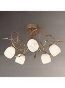 Amara 5 Light Ceiling Fitting Semi Flush Glass Shade RRP £120 (2118680)(Viewing And Appraisals