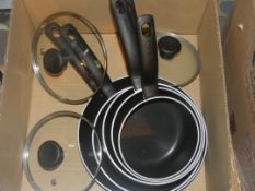 Tefal Prominance Titanium Reinforced Pan Set RRP £140 (00430147)(Viewing And Appraisals Highly